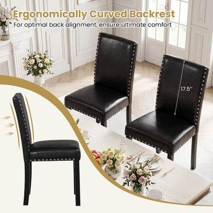 Set of 4 Dining Chairs with Solid Rubber and Wood Legs Dining Chairs at Gallery Canada