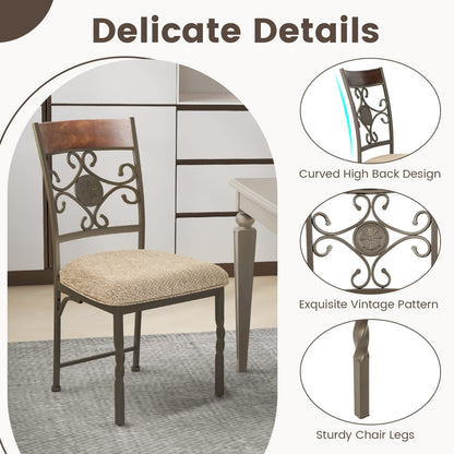 Set of 4 Armless Dining Chairs with Seat Cushion Dining Chairs at Gallery Canada