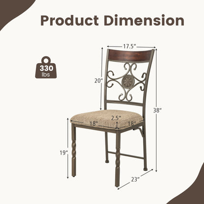 Set of 4 Armless Dining Chairs with Seat Cushion Dining Chairs at Gallery Canada
