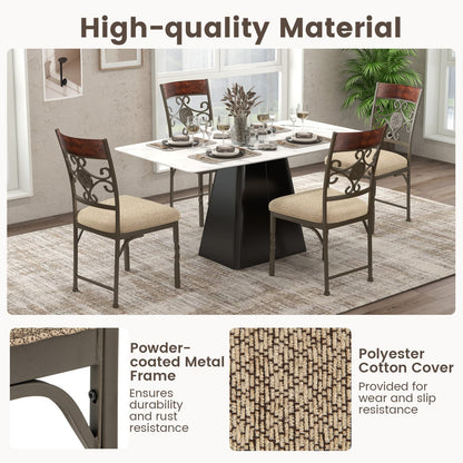 Set of 4 Armless Dining Chairs with Seat Cushion Dining Chairs at Gallery Canada