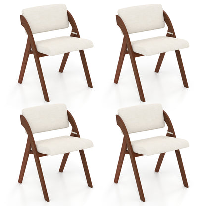 4 Folding Dining Chairs, Rubber Wood Legs, Walnut Dining Chairs at Gallery Canada