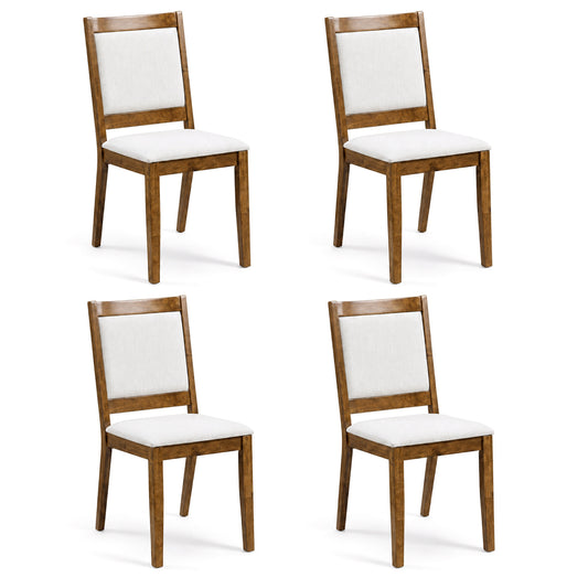 Set of 4 Modern Dining Upholstered Kitchen Chair, Walnut Dining Chairs Walnut at Gallery Canada