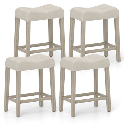 4 Counter Height Bar Stools, Upholstered Curved Saddle-Seat, Gray Bar Stools Gray at Gallery Canada