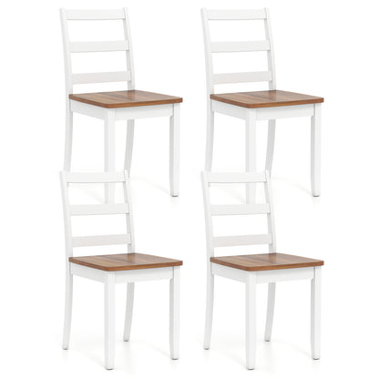 Wood Dining Chairs, Set of 4, Solid Rubber Wood Legs, Brown Dining Chairs at Gallery Canada