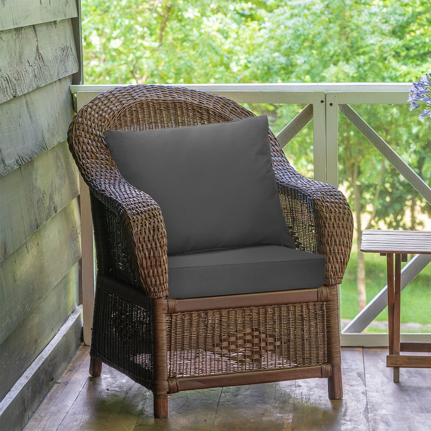 Set of 6 Deep Seat Chair Cushion Pads Set with Rope Belts for Indoor and Outdoor, Gray Outdoor Furniture Accessories at Gallery Canada