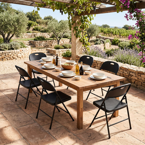 Set of 6 Foldable Plastic Chairs