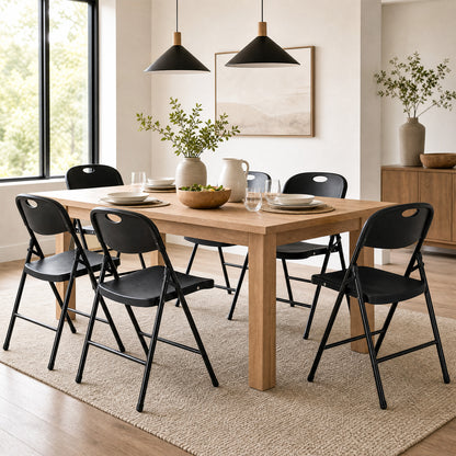 Set of 6 Foldable Plastic Chairs