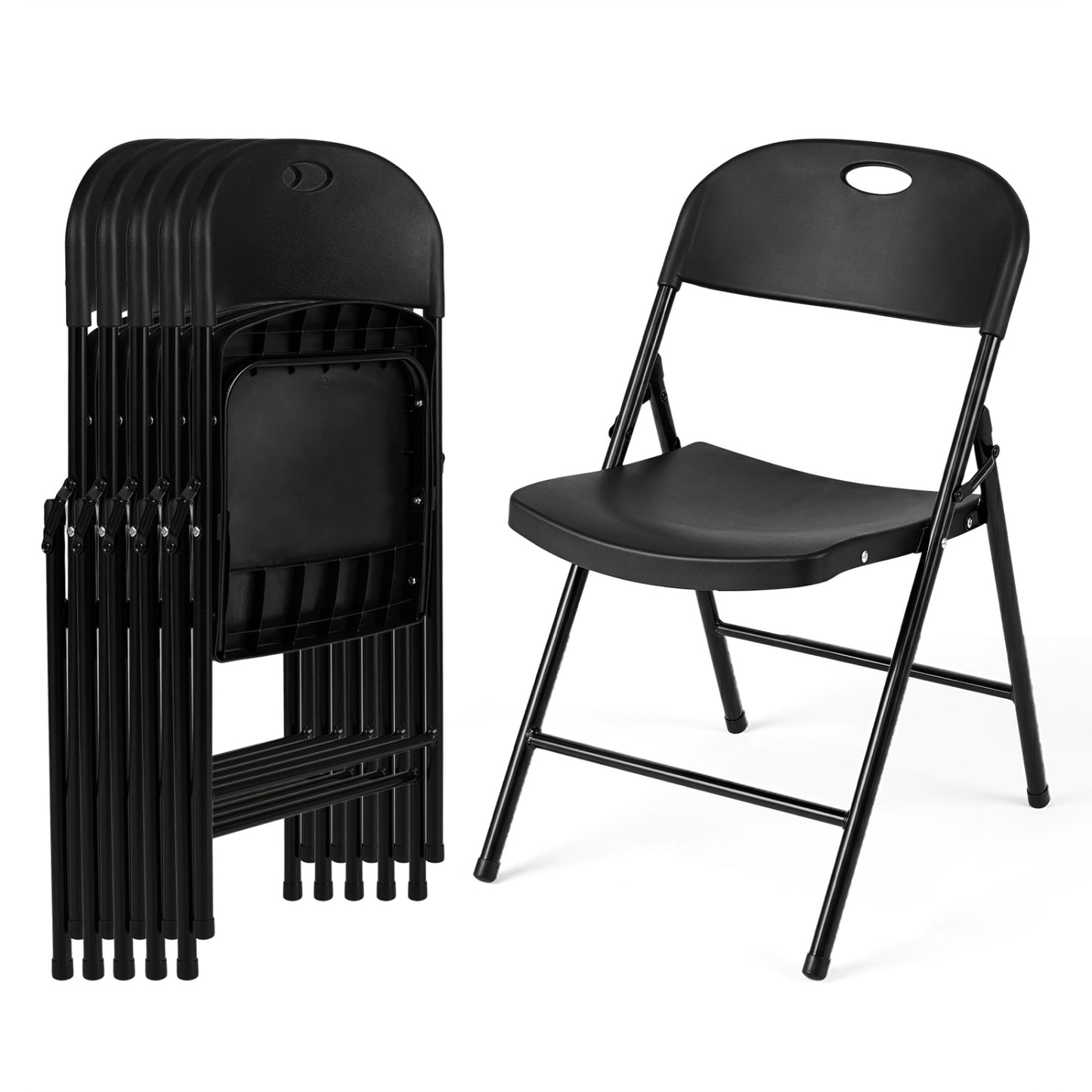 Set of 6 Foldable Plastic Chairs
