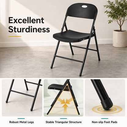 Set of 6 Foldable Plastic Chairs