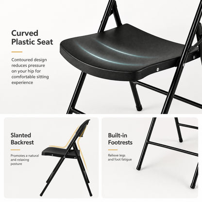 Set of 6 Foldable Plastic Chairs