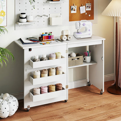 Sewing Machine & Table Set with Charging Station Folding Desk Office Desks at Gallery Canada