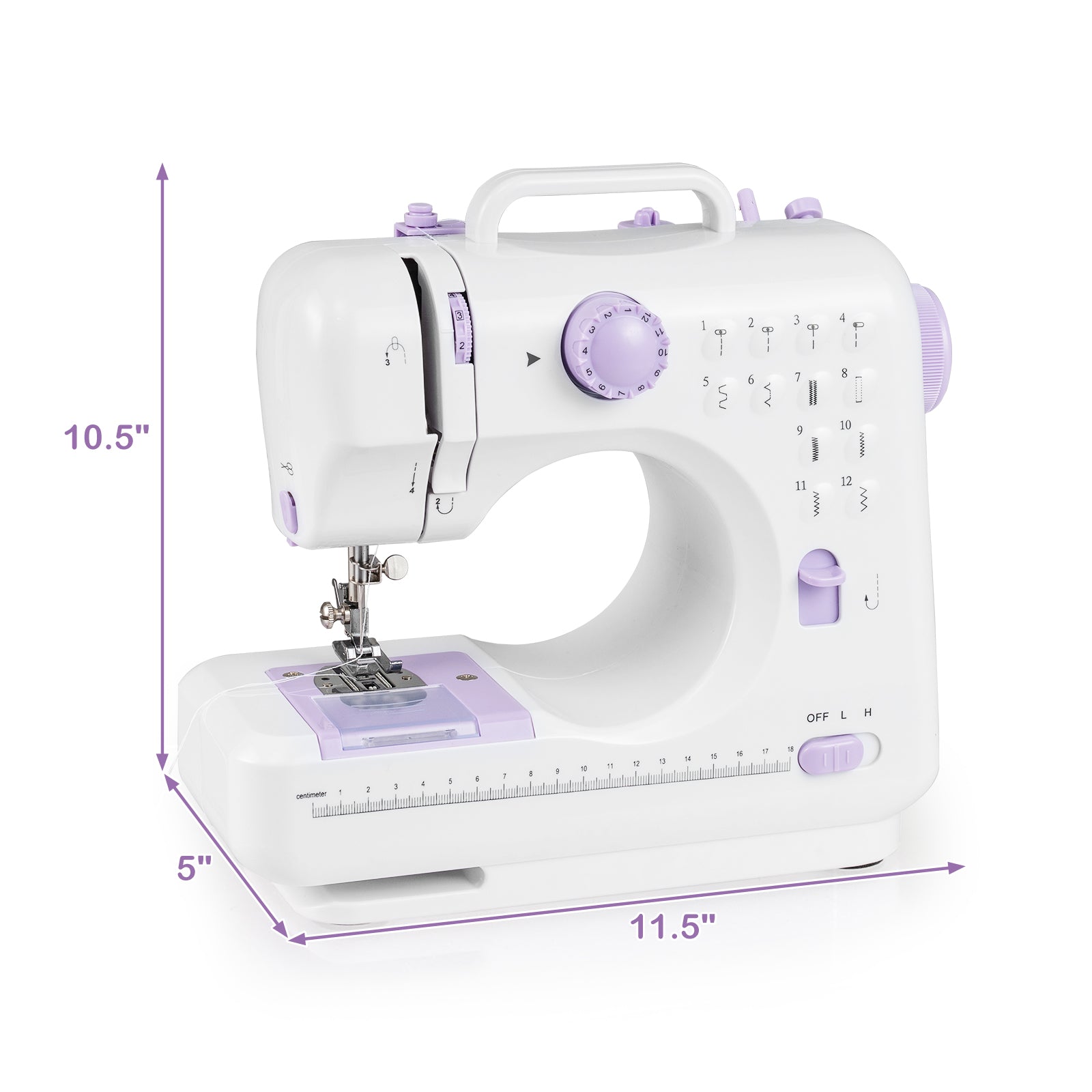 Mini Sewing Machine, 12 Built-In Stitches, White Sewing Tables at Gallery Canada