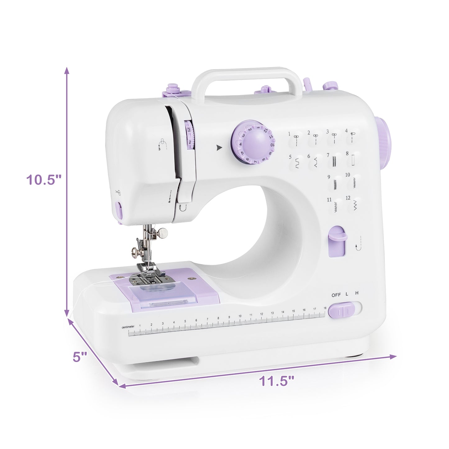 Mini Sewing Machine, 12 Built-In Stitches, White Sewing Tables at Gallery Canada