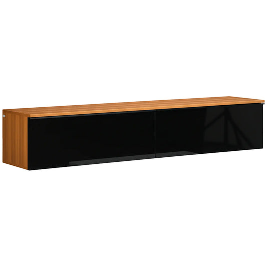 Floating TV Stand, Wall Mounted Cabinet for 70" TVs, Black, Brown TV Stands Brown, Black at Gallery Canada