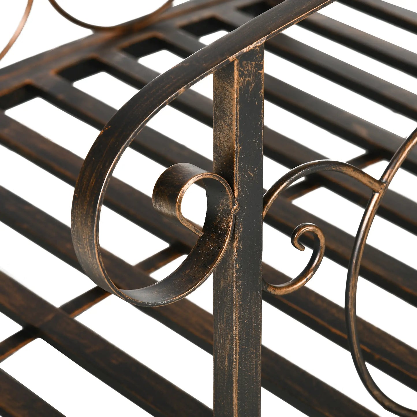 6FT Steel Garden Bridge, Decorative Arc Landscaping Bridge, Brown Garden Bridges at Gallery Canada