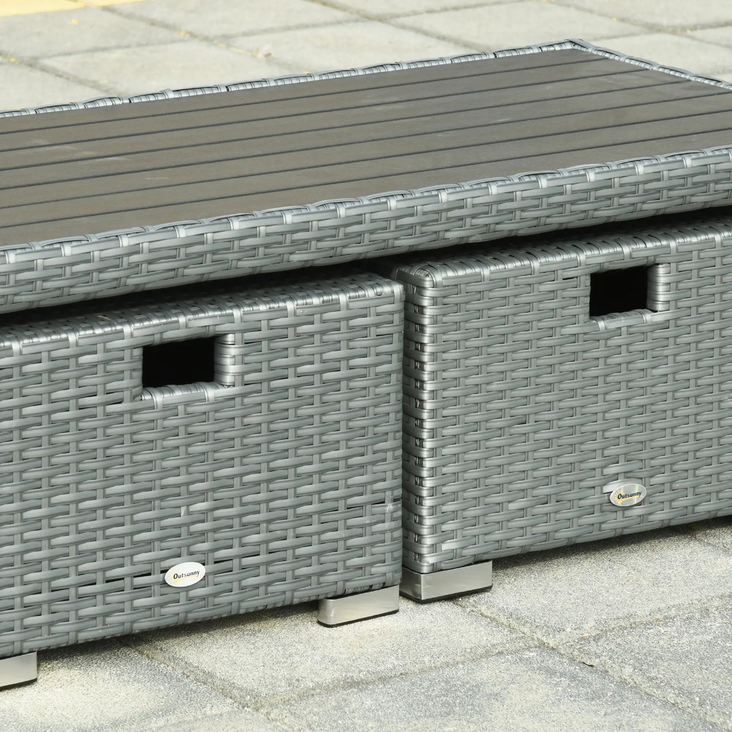 6 PCS Outdoor Rattan Sofa Set, Patio Furniture w/ Tea Table, Cushion, Grey Patio Furniture Sets at Gallery Canada