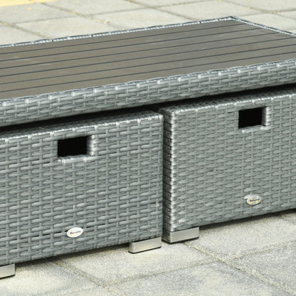 6 PCS Outdoor Rattan Sofa Set, Patio Furniture w/ Tea Table, Cushion, Grey Patio Furniture Sets at Gallery Canada