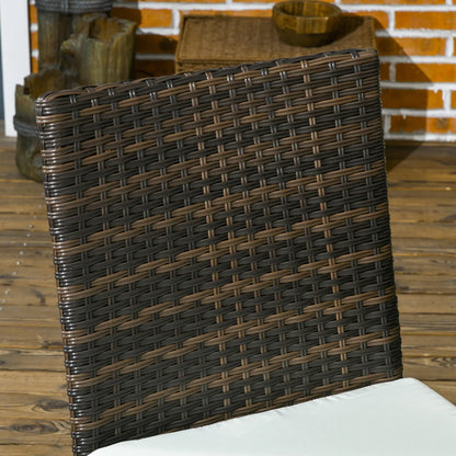 Rattan Outdoor Dining Chairs with Cushion, Patio Wicker Chair, Brown Patio Chairs at Gallery Canada