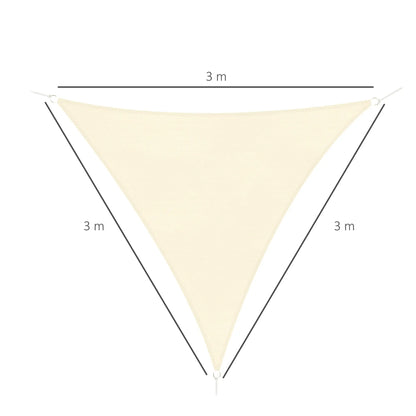 10' x 10' x 10' Triangle Sun Shade Sail, UV Block Fabric Canopy, Cream Shade Sails at Gallery Canada
