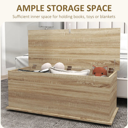 39.5" Storage Chest, Flip-Top Lid, Entryway Bench, Oak Storage Ottomans & Benches at Gallery Canada