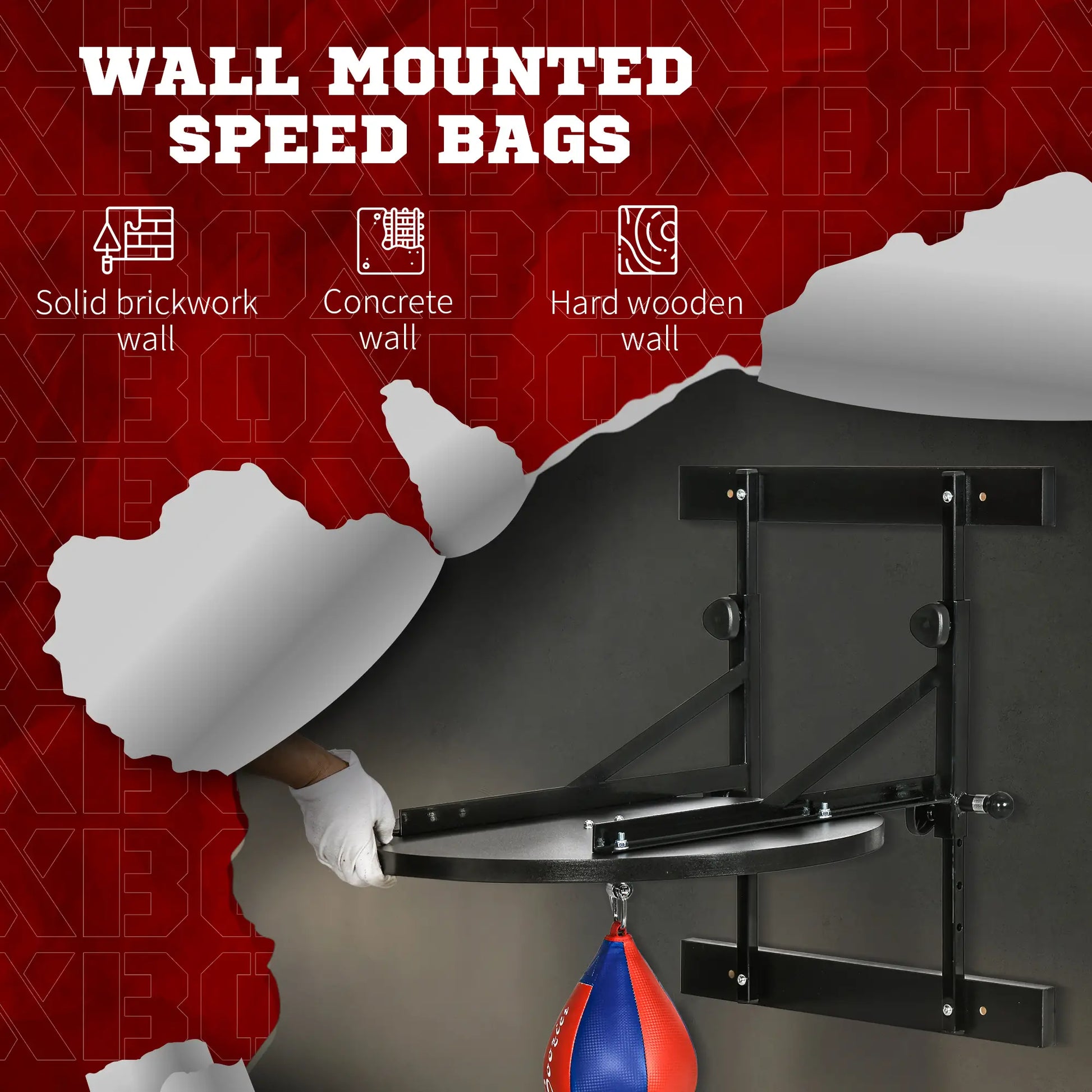 Adjustable Speed Bag Platform, Wall Mounted, 360° Swivel Training More-Strength Training Equipment at Gallery Canada