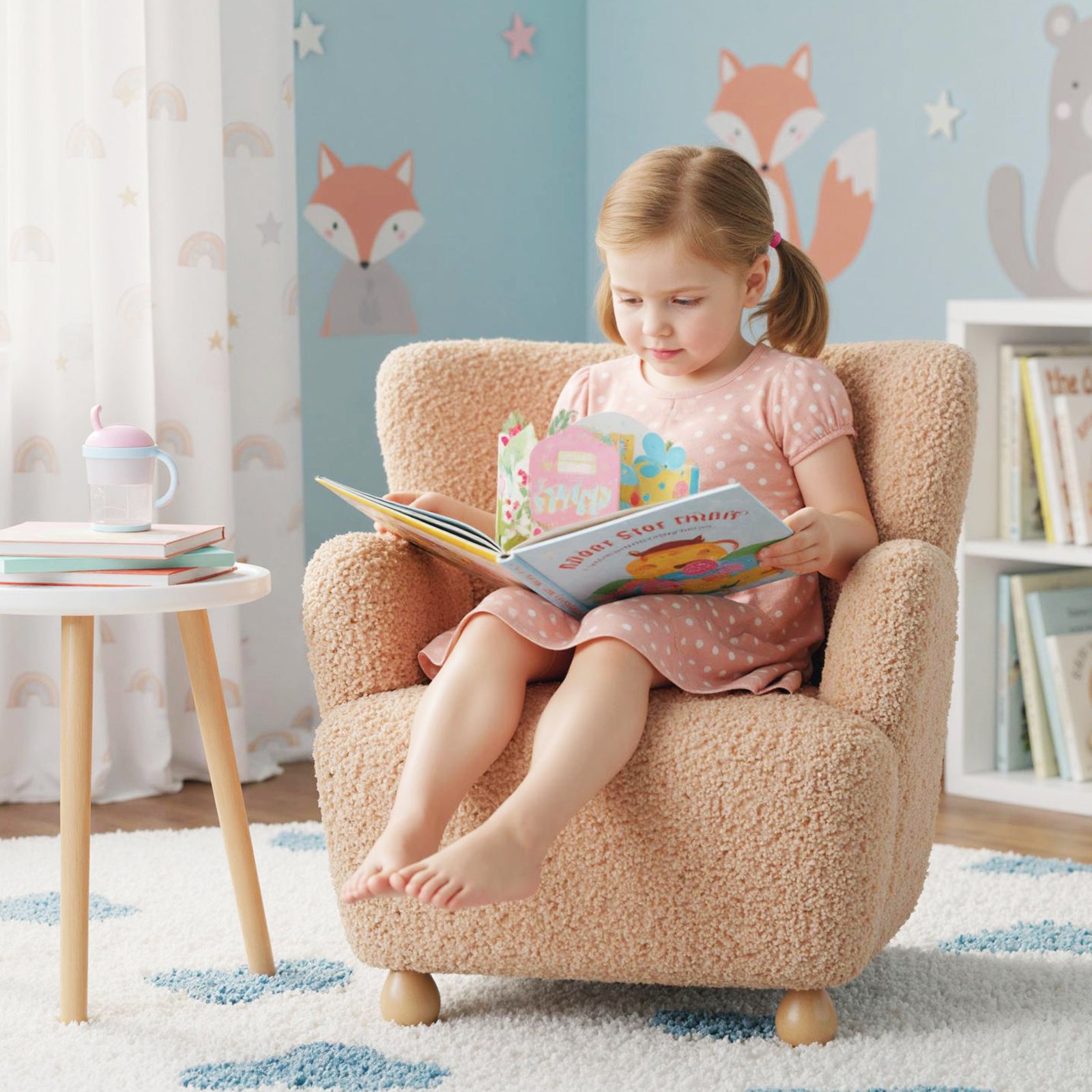 Sherpa Kids Sofa, Toddler Armchair, Pink Kids Chairs & Seating at Gallery Canada