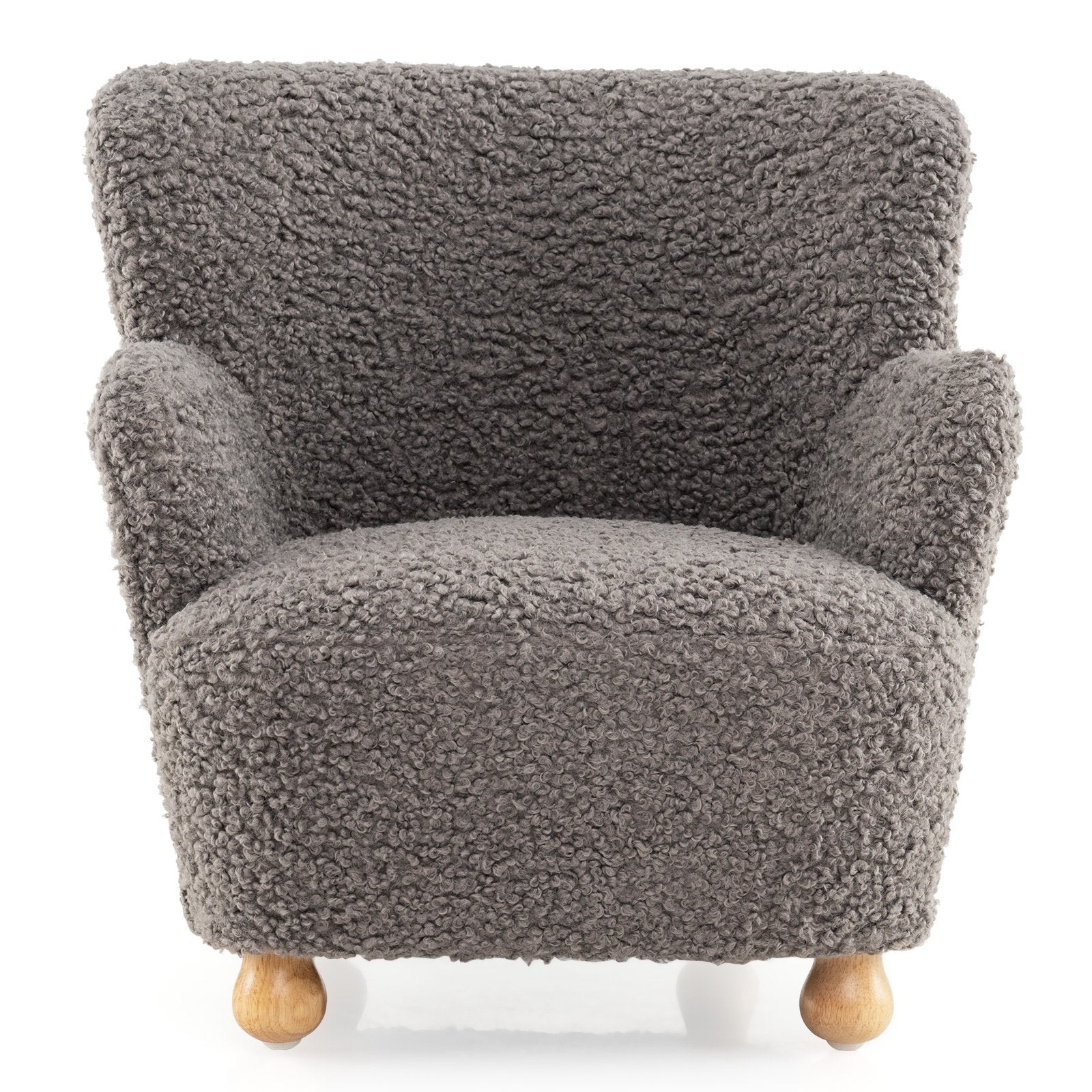 Sherpa Kids Sofa Comfy Toddler Armchair with Solid Rubber Wood Legs, Silver Kids Chairs & Seating at Gallery Canada