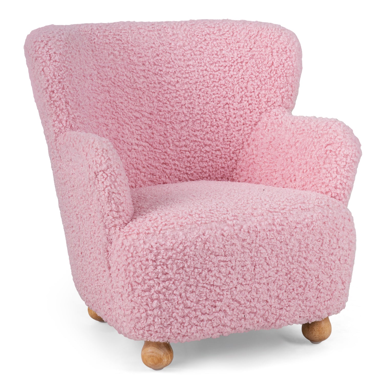 Sherpa Kids Sofa, Comfy Toddler Armchair, Light Pink Kids Chairs & Seating at Gallery Canada