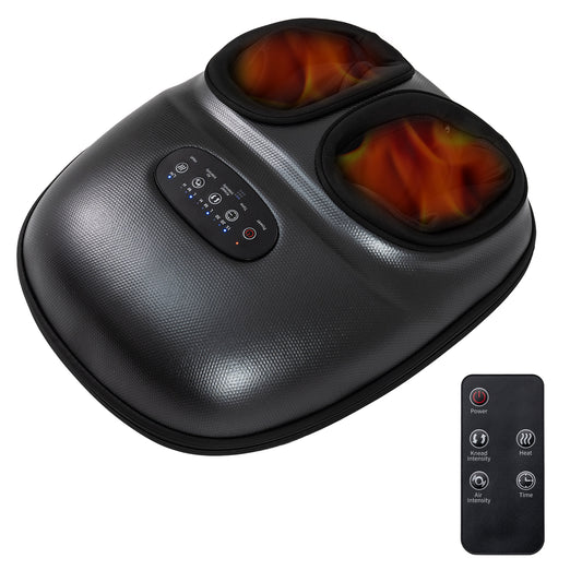 Shiatsu Foot Massager Machine with 2-Level Heat and Air Compression-BK, Black Foot Massager Black at Gallery Canada