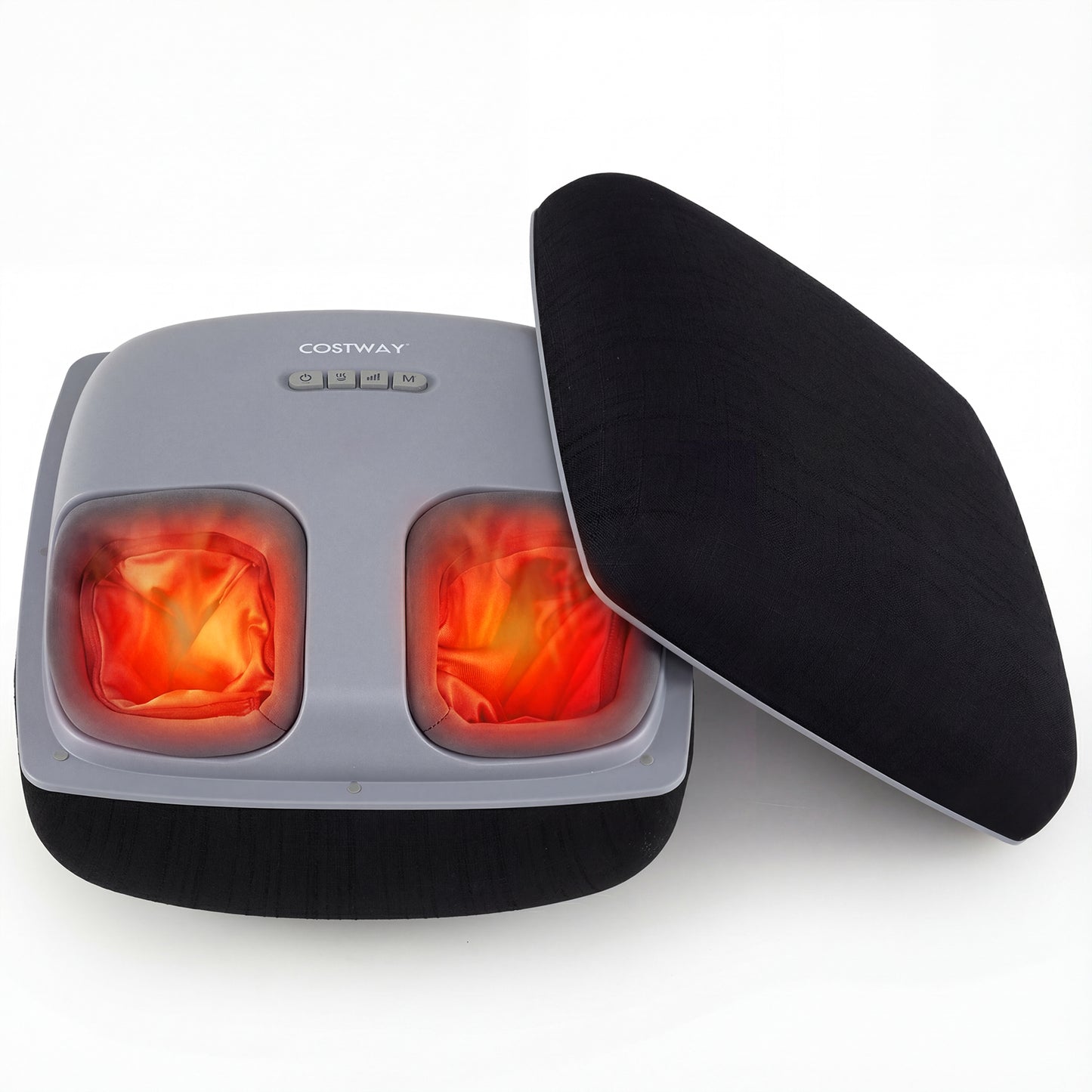 Shiatsu Foot Massager with 3-Level Deep Kneading and Air Compression, Black