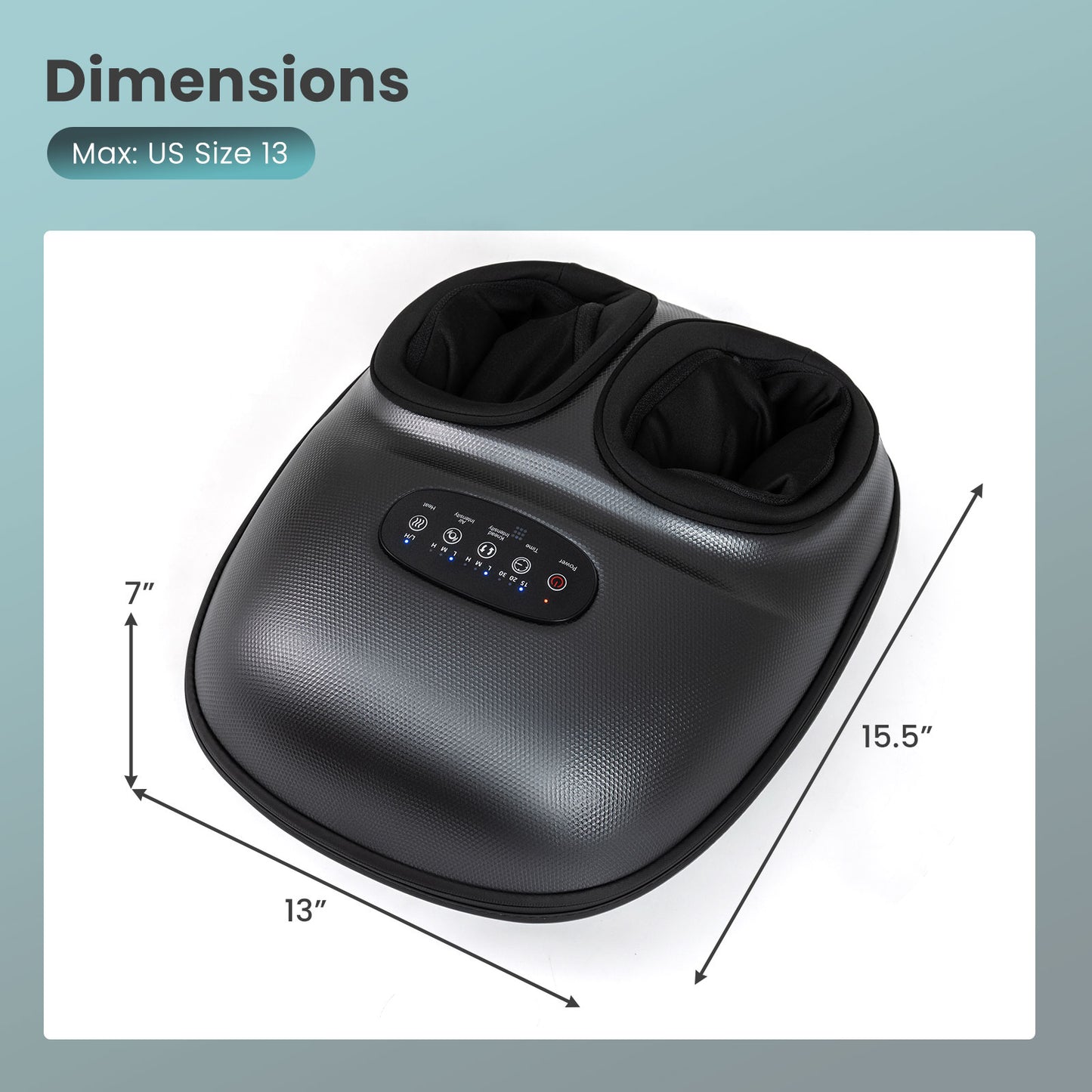 Shiatsu Foot Massager Machine with 2-Level Heat and Air Compression-BK, Black Foot Massager at Gallery Canada