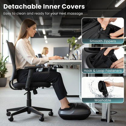 Shiatsu Foot Massager Machine with 2-Level Heat and Air Compression-BK, Black Foot Massager at Gallery Canada