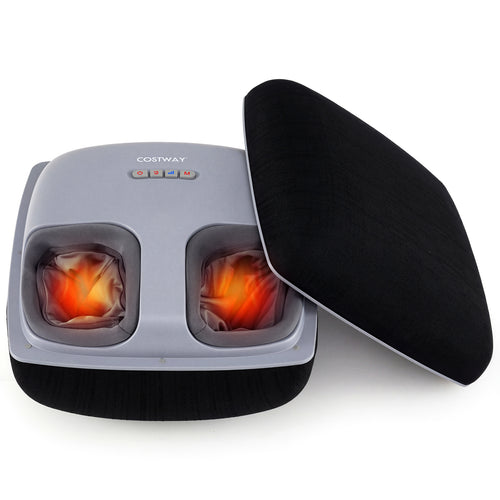 Shiatsu Foot Massager with 3-Level Deep Kneading and Air Compression, Black
