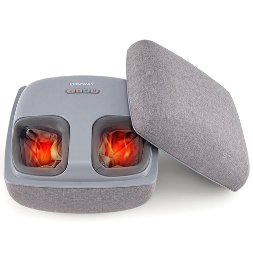 Shiatsu Foot Massager with 3-Level Deep Kneading and Air Compression, Gray