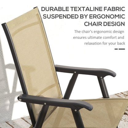 4-Piece Folding Chair Set, Patio Balcony Garden, Comfortable, Brown Patio Chairs at Gallery Canada