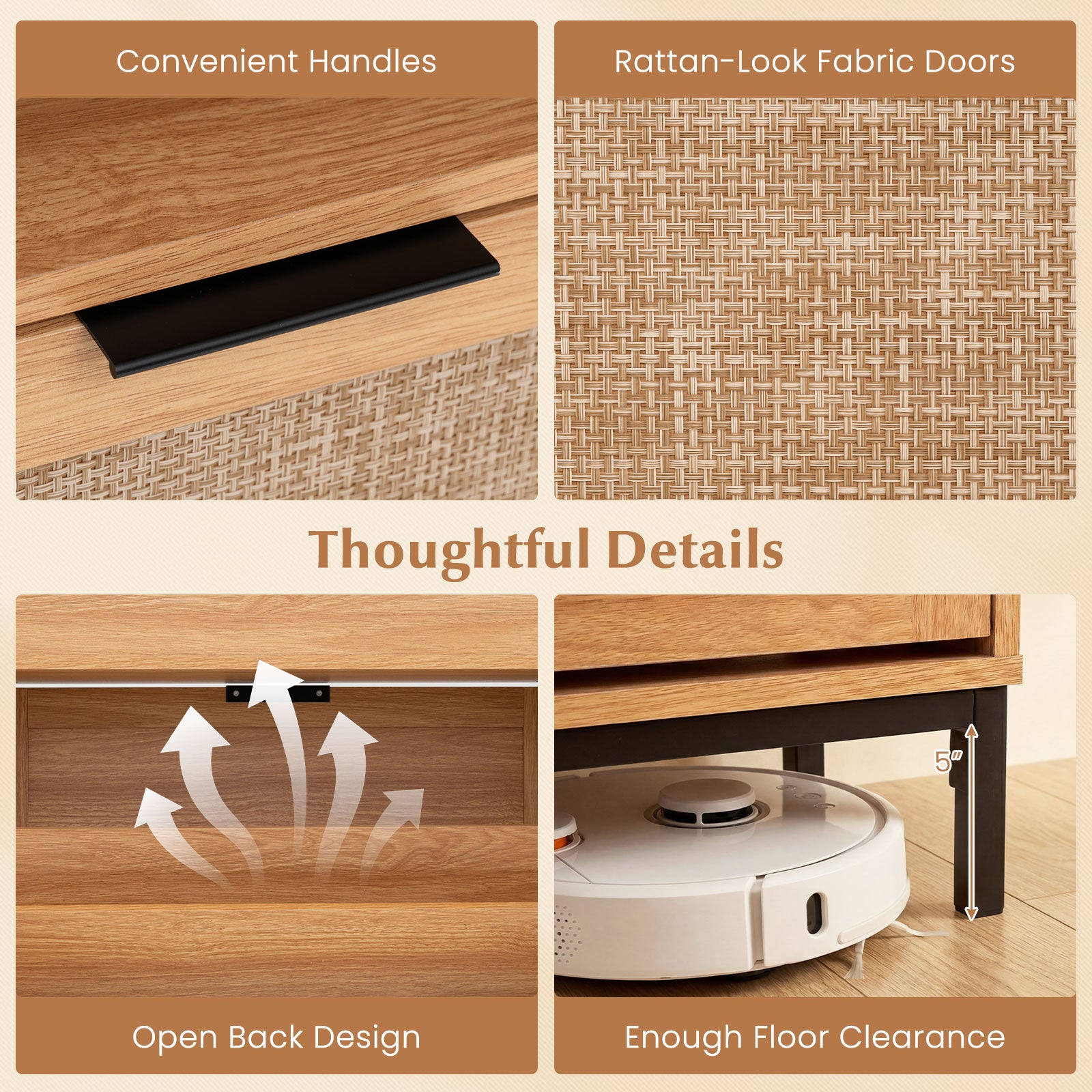 Shoe Storage Cabinet, 4 Flip Drawers, Adjustable Shelves, Natural Shoe Racks & Storage Benches at Gallery Canada