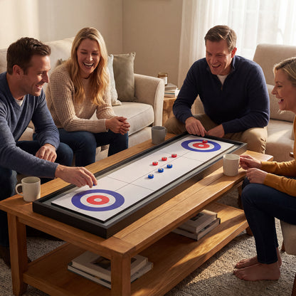 Shuffleboard & Curling 2-in-1 Board Game, Portable Tabletop Game Room at Gallery Canada