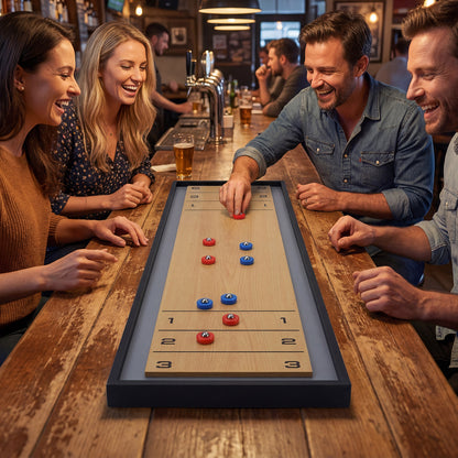 Shuffleboard & Curling 2-in-1 Board Game, Portable Tabletop Game Room at Gallery Canada