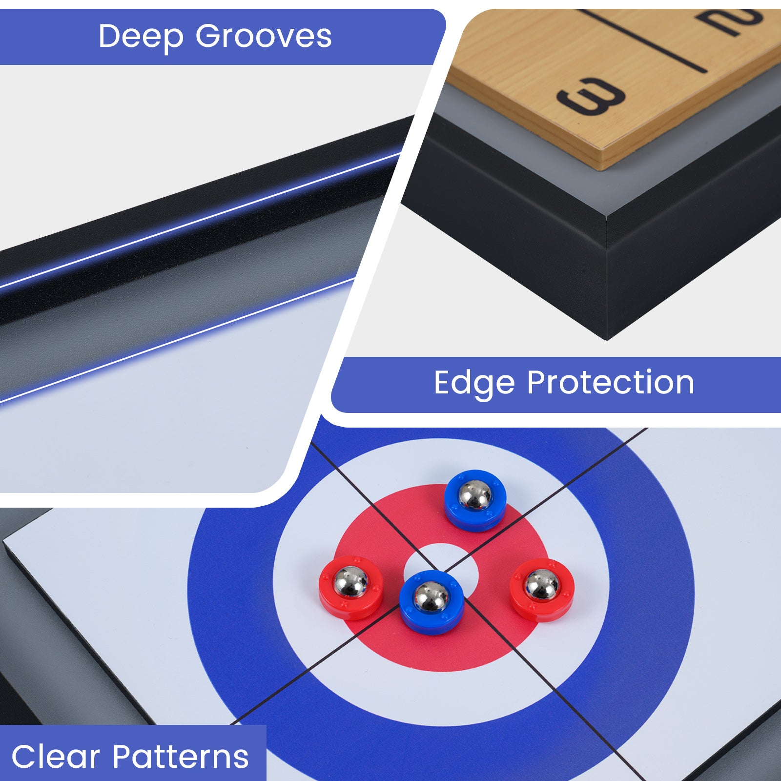 Shuffleboard & Curling 2-in-1 Board Game, Portable Tabletop Game Room at Gallery Canada