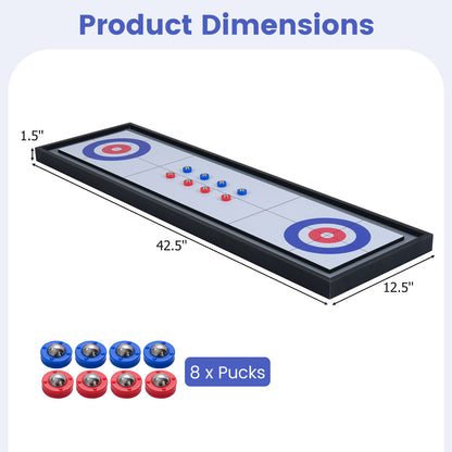 Shuffleboard & Curling 2-in-1 Board Game, Portable Tabletop Game Room at Gallery Canada