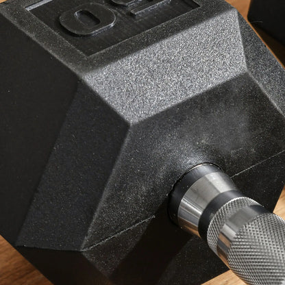 2 x 50lbs Hex Dumbbell Set, Rubber Weights, Non-Slip Handles, Anti-Roll Dumbbells & Barbells at Gallery Canada