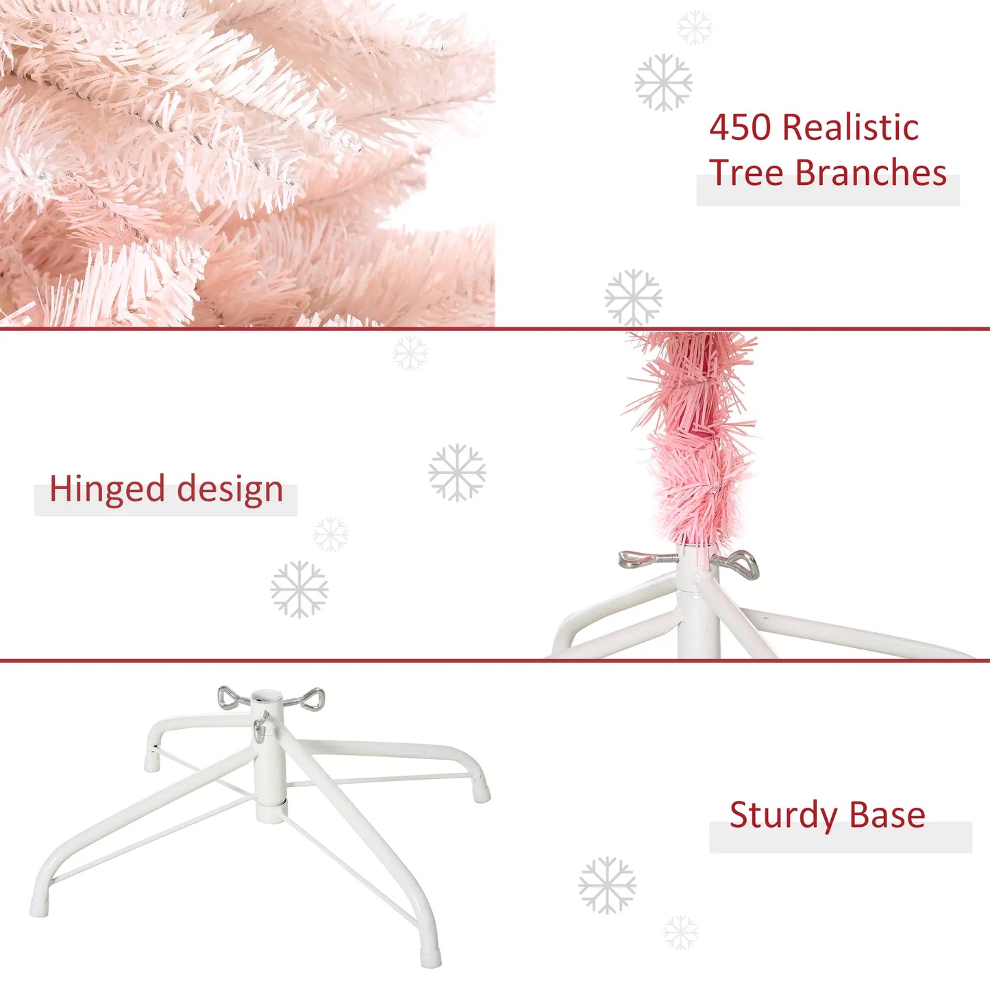 5ft Artificial Christmas Tree, Automatic Open, Pink, White Artificial Christmas Trees at Gallery Canada