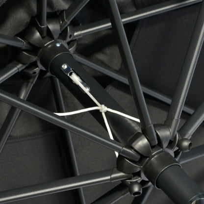 8.5 ft Round Patio Umbrella, Tilt and Crank, Black Sun Umbrellas at Gallery Canada