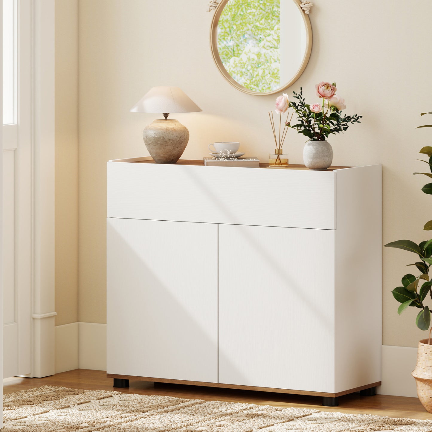 Sideboard Buffet Cabinet, Wooden Kitchen Storage, White Sideboards Cabinets & Buffets at Gallery Canada