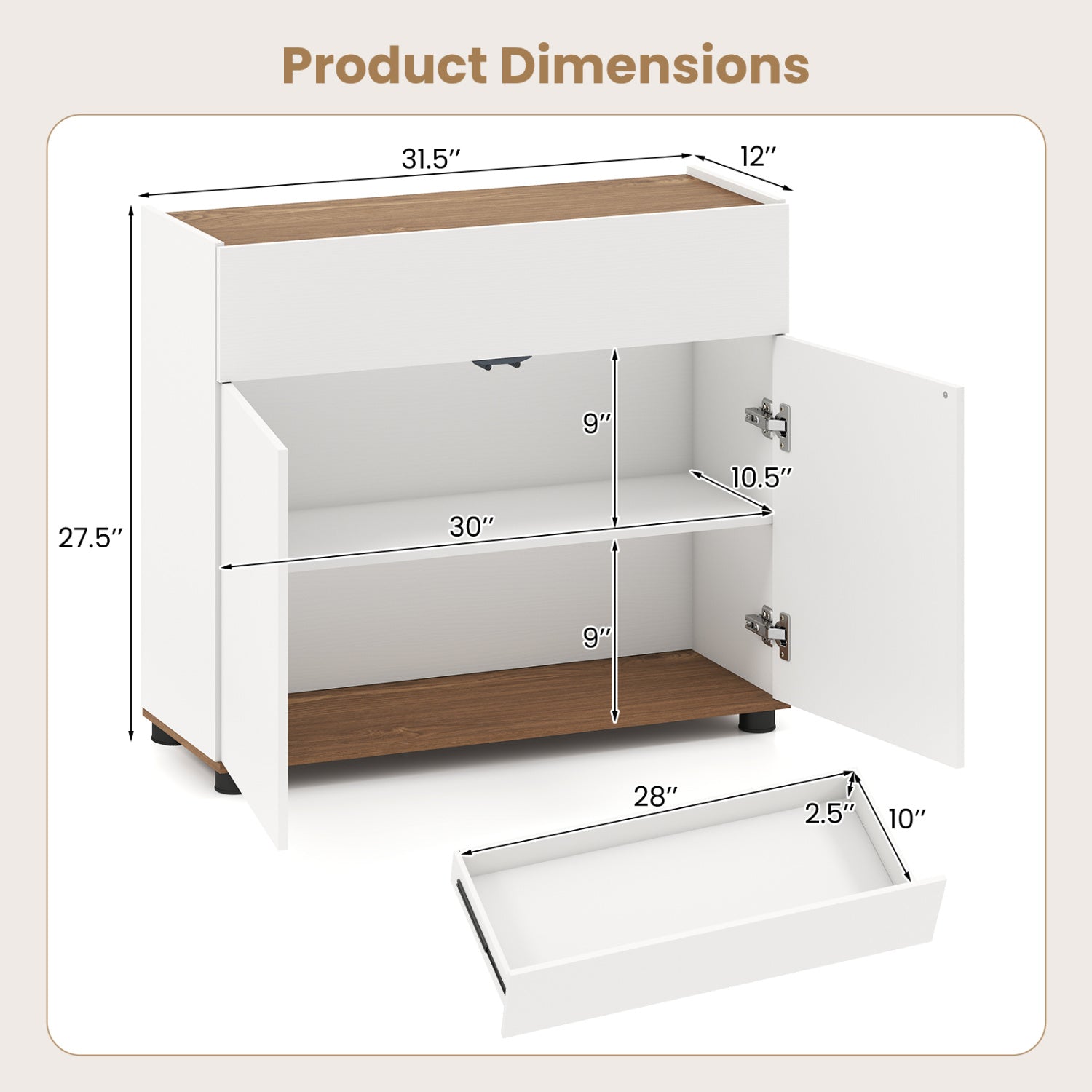 Sideboard Buffet Cabinet, Wooden Kitchen Storage, White Sideboards Cabinets & Buffets at Gallery Canada
