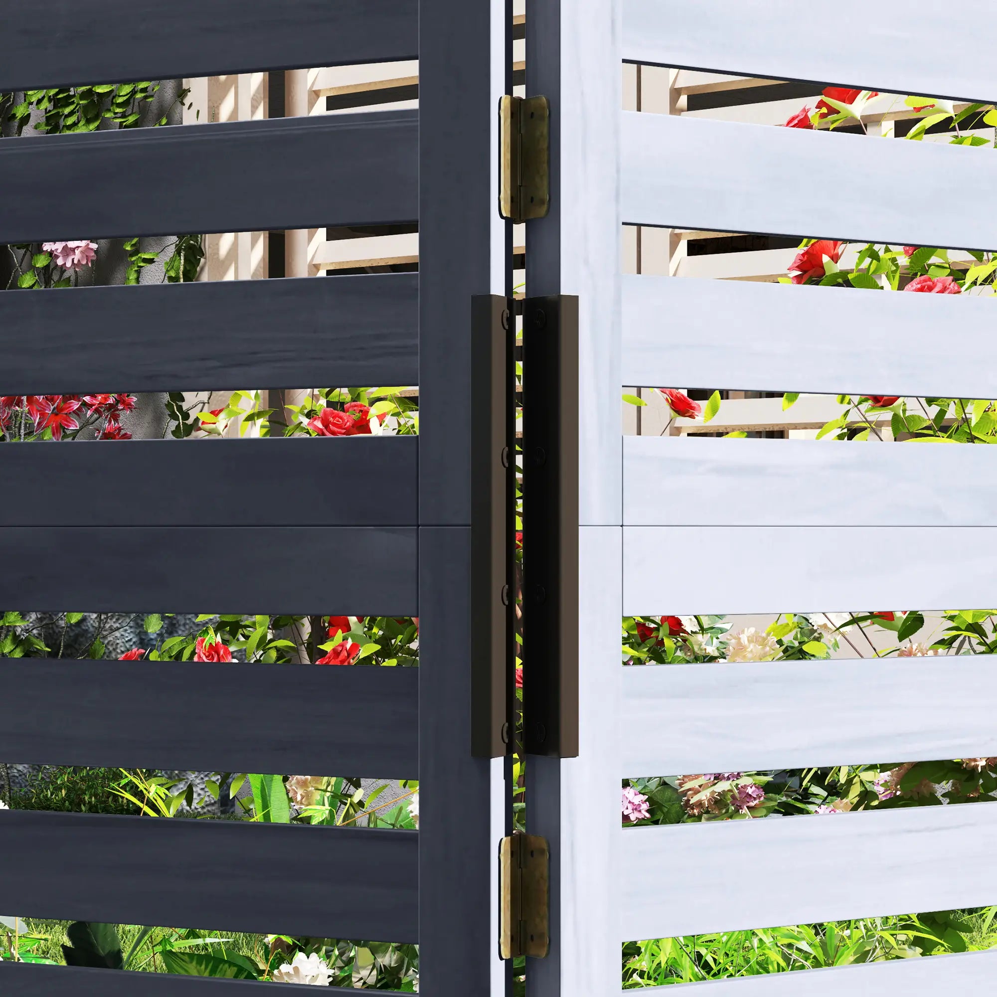 Outdoor Privacy Screen, Wood Panel with 4 Planter Boxes, Raised Bed, 3 Panels, Drainage Holes Side Awnings at Gallery Canada