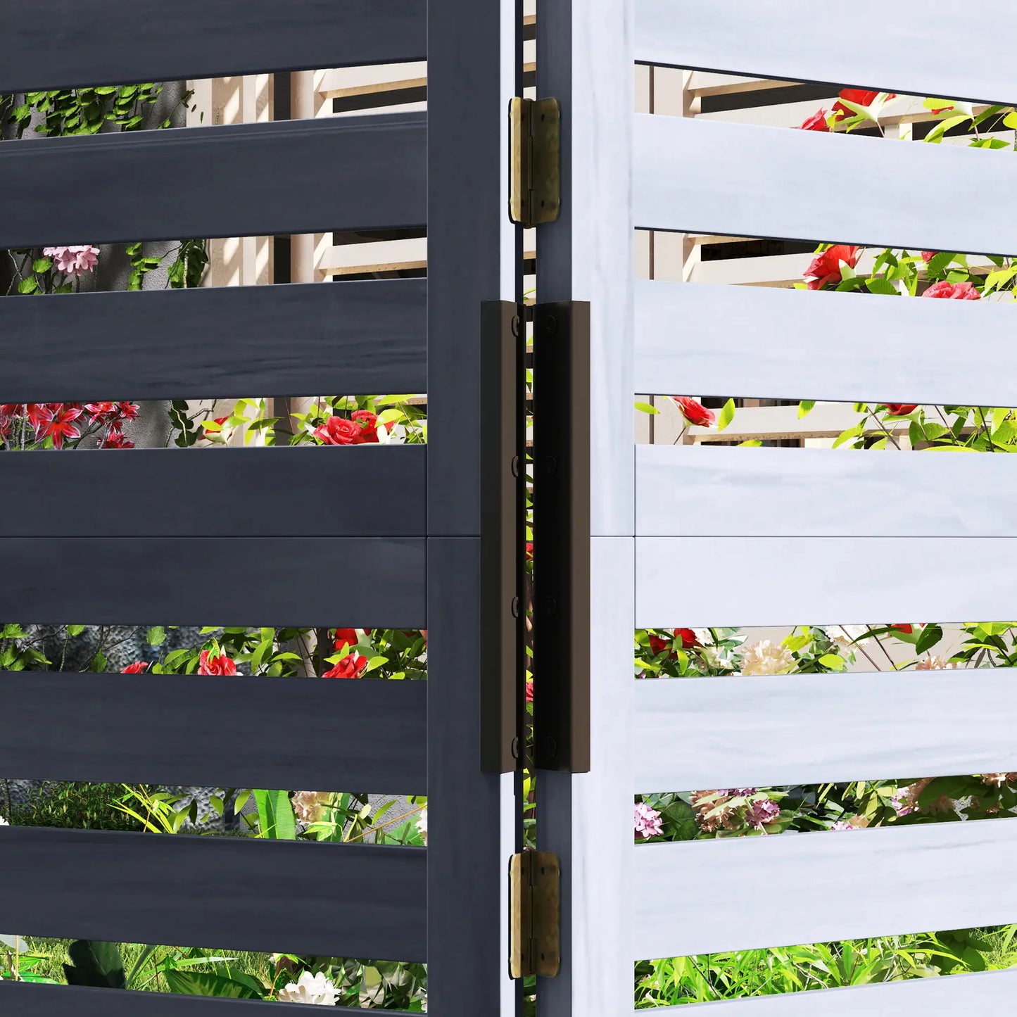 Outdoor Privacy Screen, Wood Panel with 4 Planter Boxes, Raised Bed, 3 Panels, Drainage Holes Side Awnings at Gallery Canada