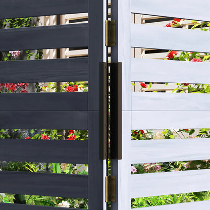 Outdoor Privacy Screen, Wood Panel with 4 Planter Boxes, Raised Bed, 3 Panels, Drainage Holes Side Awnings at Gallery Canada