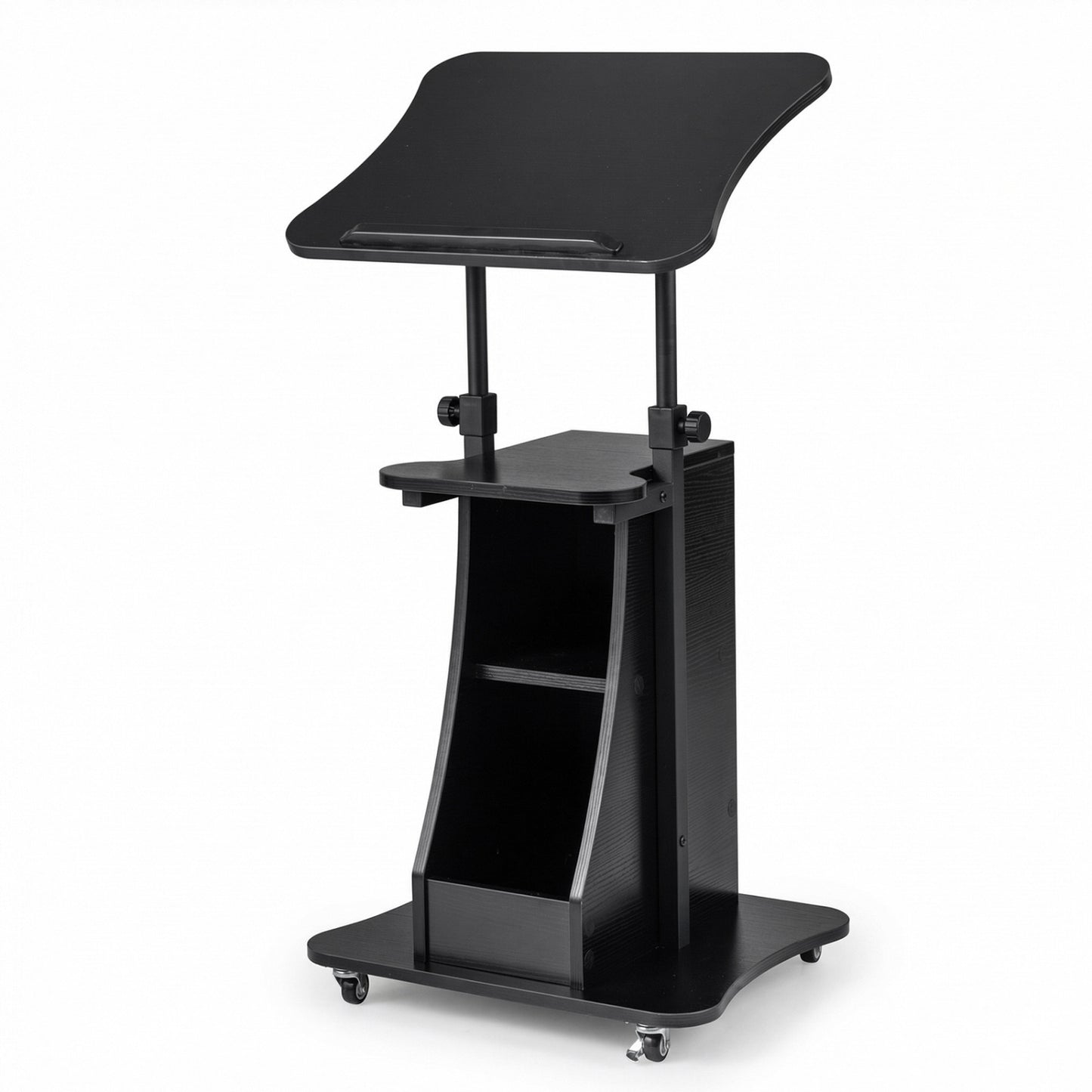 Height Adjustable Sit To Stand Laptop Desk Cart, Black Laptop Tables & Printer Stands at Gallery Canada
