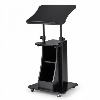 Height Adjustable Sit To Stand Laptop Desk Cart, Black Laptop Tables & Printer Stands at Gallery Canada